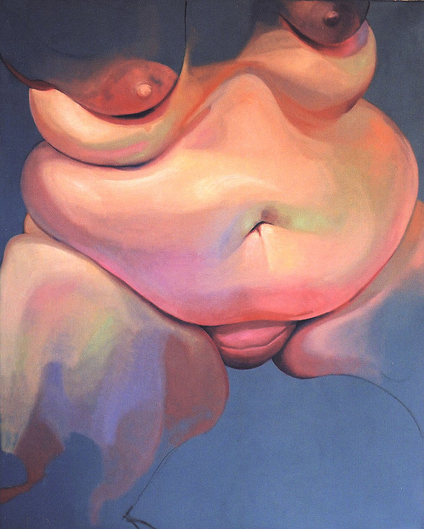 voluptuous and colorful nude oil painting by scott Hutchison